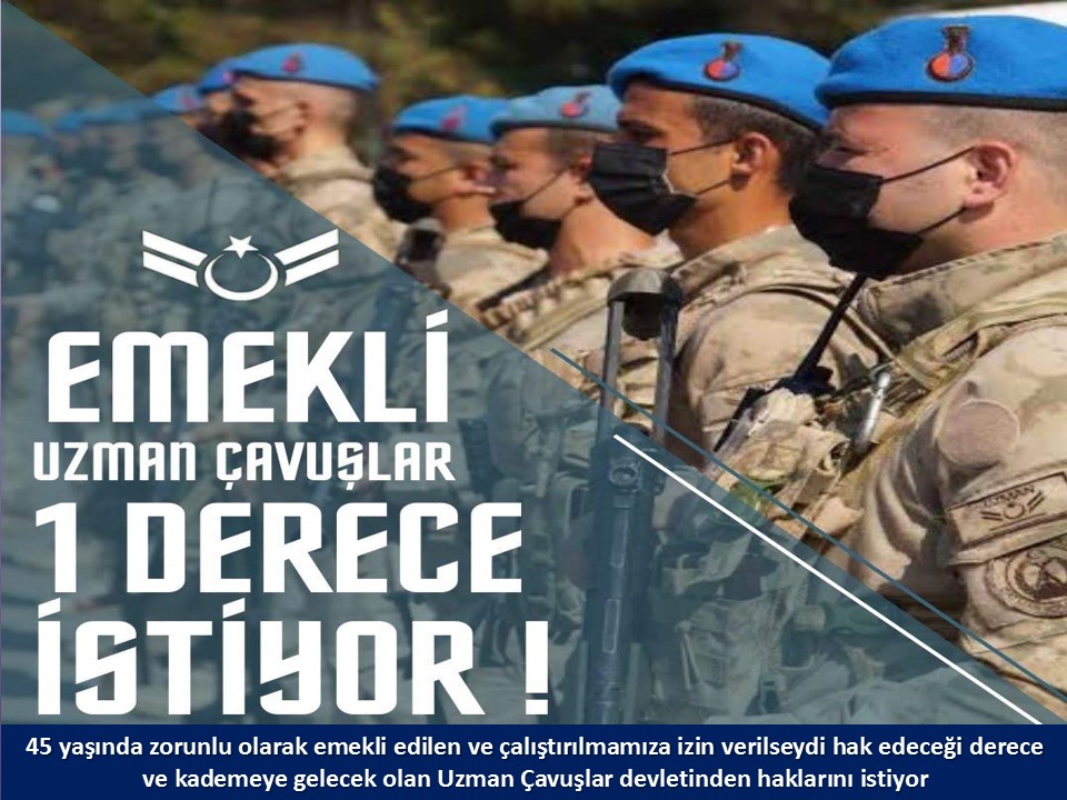 #UzmanÇavuş
#BirDereceHak
<a href="/RTErdogan/">Recep Tayyip Erdoğan</a>
<a href="/tcsavunma/">T.C. Millî Savunma Bakanlığı</a>
<a href="/Akparti/">AK Parti</a>
<a href="/nacibostanci/">M. Naci Bostancı</a>
<a href="/akbasogluemin/">Av. M.Emin AKBAŞOĞLU 🇹🇷</a>
<a href="/Ismet__Yilmaz_/">İsmet YILMAZ</a>
<a href="/AliYerlikaya/">Ali Yerlikaya</a>
<a href="/UlviYonter/">Dr.İzzet Ulvi YÖNTER</a>
<a href="/dbdevletbahceli/">Devlet Bahçeli</a>
<a href="/mustafaelitas/">Mustafa Elitaş</a>
<a href="/UlviYonter/">Dr.İzzet Ulvi YÖNTER</a>
<a href="/erkanakcay45/">Erkan Akçay</a>
<a href="/dijital/">Dijital</a>
<a href="/alitilkici38/">Ali Tilkici 🇹🇷</a>