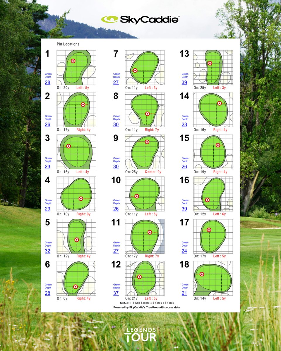 euLegendsTour's tweet photo. Will Round Two produce even more birdies?
Check out the pin positions provided by @SkyCaddieUK ⛳️
#SwissSeniorsOpen | #MappedOnFoot https://t.co/VXZpIs5uY8