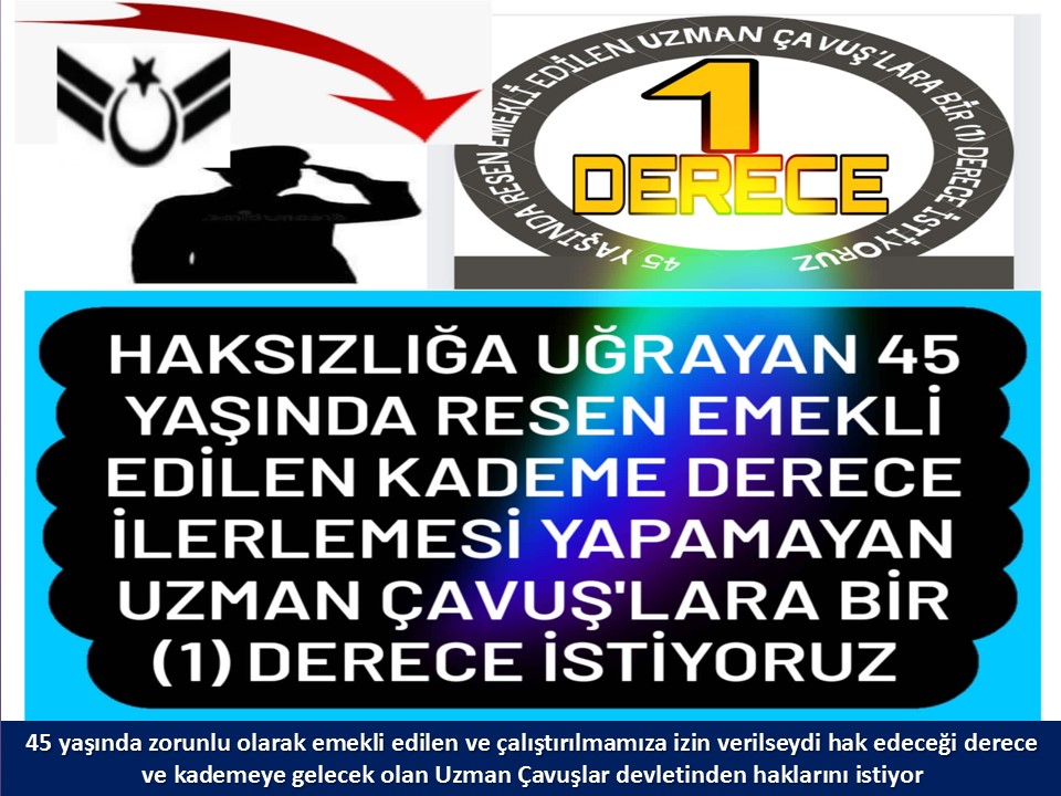 #UzmanÇavuş
#BirDereceHak
<a href="/RTErdogan/">Recep Tayyip Erdoğan</a>
<a href="/tcsavunma/">T.C. Millî Savunma Bakanlığı</a>
<a href="/Akparti/">AK Parti</a>
<a href="/nacibostanci/">M. Naci Bostancı</a>
<a href="/akbasogluemin/">Av. M.Emin AKBAŞOĞLU 🇹🇷</a>
<a href="/Ismet__Yilmaz_/">İsmet YILMAZ</a>
<a href="/AliYerlikaya/">Ali Yerlikaya</a>
<a href="/UlviYonter/">Dr.İzzet Ulvi YÖNTER</a>
<a href="/dbdevletbahceli/">Devlet Bahçeli</a>
<a href="/mustafaelitas/">Mustafa Elitaş</a>
<a href="/UlviYonter/">Dr.İzzet Ulvi YÖNTER</a>
<a href="/erkanakcay45/">Erkan Akçay</a>
<a href="/dijital/">Dijital</a>
<a href="/alitilkici38/">Ali Tilkici 🇹🇷</a>