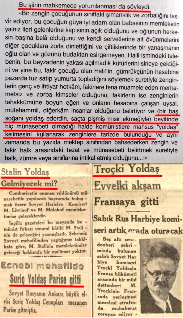 mustafarmagan's tweet photo. Ölümünün 30. yılında Rıfat Ilgaz'ın CHP'den çektiklerine basit bir misal

Yıllarca Sovyet yetkililerine "yoldaş" diye hitap etmekte sakınca görmeyen tek partili CHP idaresi Rıfat Ilgaz'ı şiirinde "soğanı yoldaş ederdin" dedi diye yargılamış

Kırk Yıl Önce Kırk Yıl Sonra, s. 14 https://t.co/ZvVqdy5ELr
