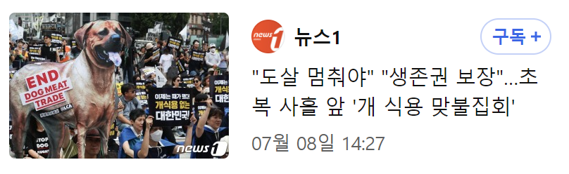 coldvrew's tweet photo. 네이버 메인에 이거 떴는데 '맞불집회'라고 떴는데 둘 다 도살 금지랑 '생존권' 얘기를 하길래 뭔가했더니 '육견단체'의 '생존권' 보장 문제였다. 정말 아이러니한.. https://t.co/BMb79twAYX
