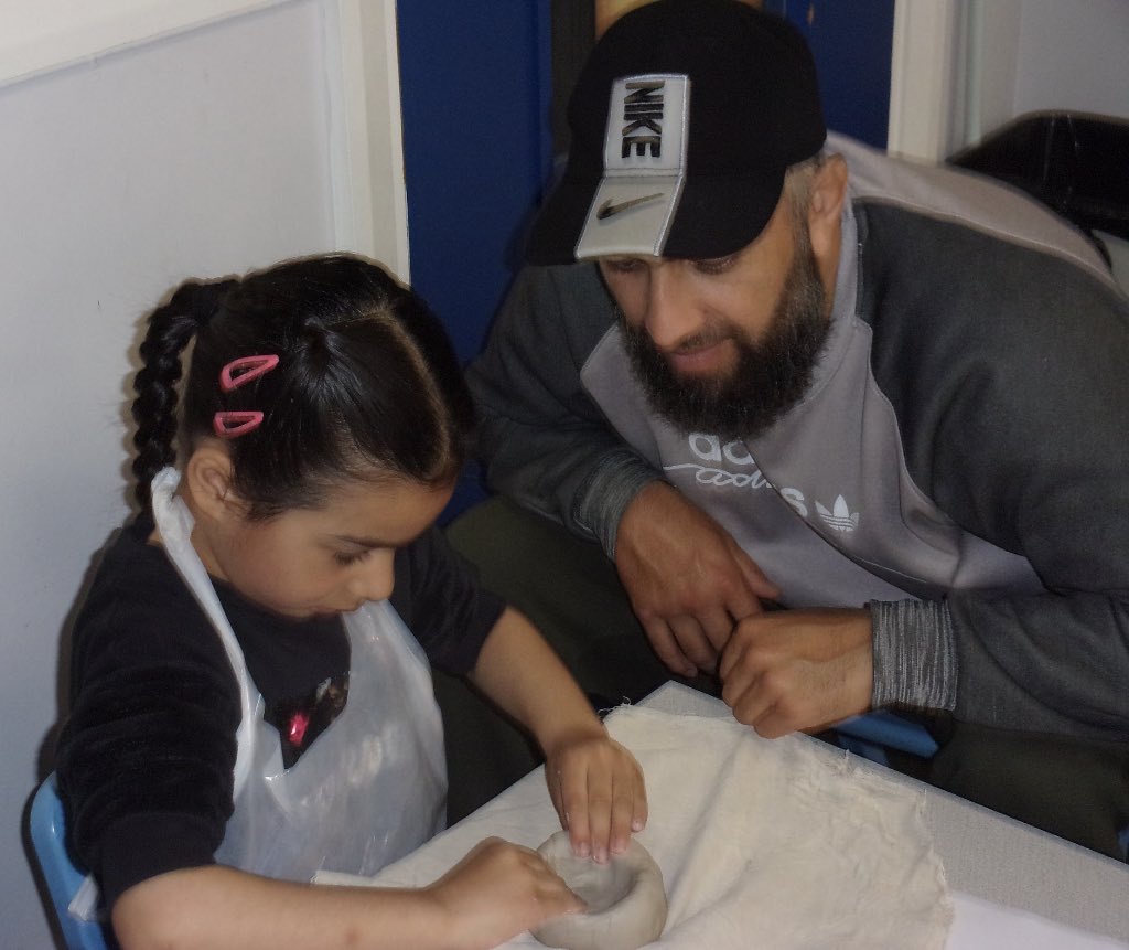 HealeySchool's tweet photo. #Y1 children had a fantastic time designing and creating clay animals, as part of the #ChangeProject, for #Art and #DT, with artist Natasha @MosaicAssoc Visit @OakwellHall to see the exhibition from local schools. Thank you to parents who came and worked with their children βοΈπ https://t.co/JbtxmG0qs1