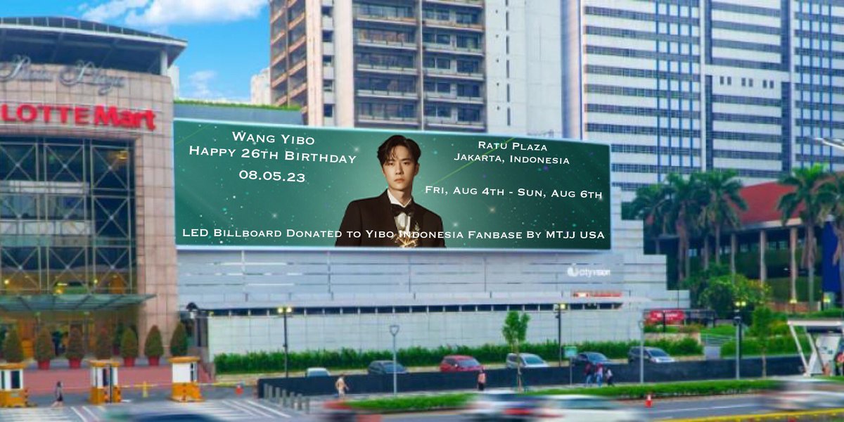 MTJJ USA is excited to announce that we are sponsoring 3 iconic LED billboards for #WangYibo 26th Birthday in Thailand, Philippines &amp; Indonesia. 🇹🇭🇵🇭🇮🇩

Thanks to our sponsor, Ms. Kay <a href="/kiddykay77/">💚K 💚 Forever Wang Yibo 💚 姐姐爱你💚</a> 
And VDO Editor, Cookie @yibokiewifey for editing Thailand &amp; Philippines Billboards.