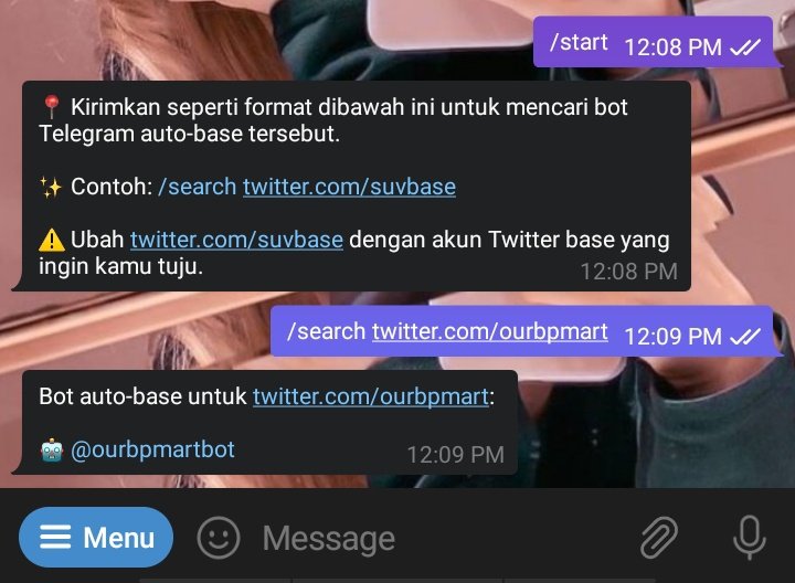 bosbpmart's tweet photo. e. hubungkan akun twitter kamu kalo sudah login lalu klik "Yup"
f. lalu cari bot ourbpmart seperti "/search https://t.co/m8KXz4LGmH" atau klik link 👉🏻 https://t.co/3EhnTi2LZ0 https://t.co/YPTpa4rSMk