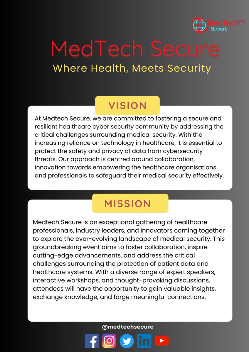 We are concern about healthcare security :)  Find our visionary mindset   #security #healthcare #mindset #cybersecurity #healthcaredata #medicaldevices #medicalsector #medical #cyberdefense #eventsecurity #conference #talks #Security