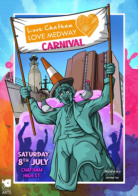 Today is the the day! Join us for #ChathamCarnival2023 from 10am in Chatham High Street for the biggest FREE party in #Medway