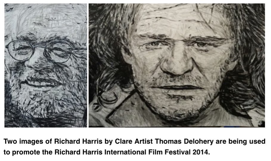 TomdeloheryJ's tweet photo. #tbt #portraits of #irishactorrichardharris #actorrichardharris for #richardharris #filmfestival Richard Harris #art by #artistthomasdelohery #thomasdelohery @TomdeloheryJ Thomas Delohery #rhiff #rhiff14 #rhiff2014 #munsterforever #australianart https://t.co/iy7HF22uXE