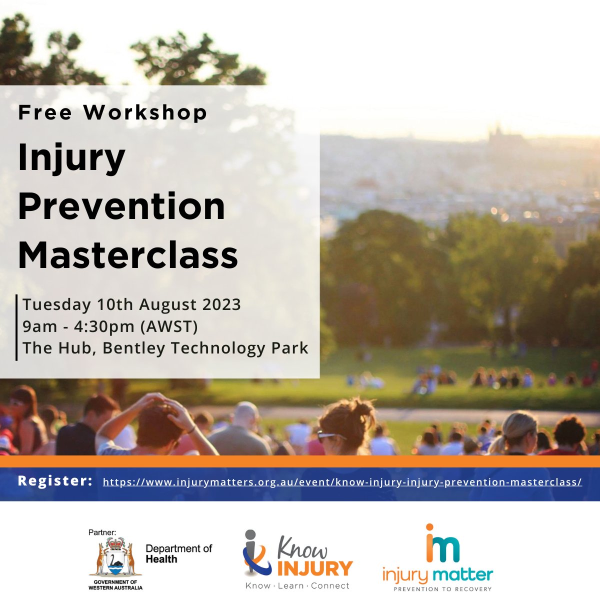 InjuryMatters's tweet photo. Are you new to the injury prevention sector and want to hear from experts in the field? In this Masterclass on Injury Prevention, we will explore injury prevention in an informal setting. Register to reserve your spot as tickets are limited! https://t.co/dvy2SUaV8j #KnowInjury https://t.co/EeF6uTLrvX