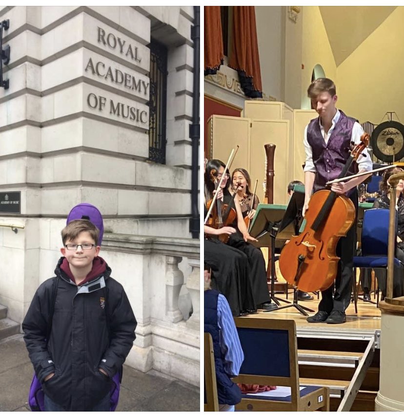 Our final 6am Saturday start as Harry leaves Junior @RoyalAcadMusic today after 7 years. What a journey it’s been! So grateful to @KrystynaBudzis1 for taking him on and @Bozcello @EDoroszkowska & @AlexanderWalk @suzie_collier for turning him into the amazing musician he is today.