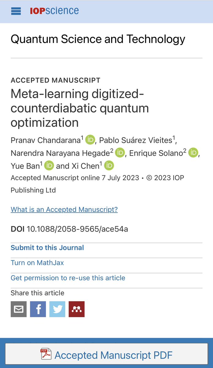 Xi Chen (@xichen_sta) on Twitter photo New paper published <a href="/QuantSciTech/">Quantum Science & Technology</a> Meta-learning with recurrent neural networks improves variational quantum algorithms by finding suitable parameters and reducing optimization iterations. See doi.org/10.1088/2058-9…. @ehuscientia <a href="/ryc_upvehu/">Ramón y Cajal @ UPV/EHU</a> <a href="/NquireC/">NQUIRE Center</a> <a href="/OpenSuperQPlus/">OpenSuperQPlus</a> New paper published <a href="/QuantSciTech/">Quantum Science & Technology</a> Meta-learning with recurrent neural networks improves variational quantum algorithms by finding suitable parameters and reducing optimization iterations. See doi.org/10.1088/2058-9…. @ehuscientia <a href="/ryc_upvehu/">Ramón y Cajal @ UPV/EHU</a> <a href="/NquireC/">NQUIRE Center</a> <a href="/OpenSuperQPlus/">OpenSuperQPlus</a>