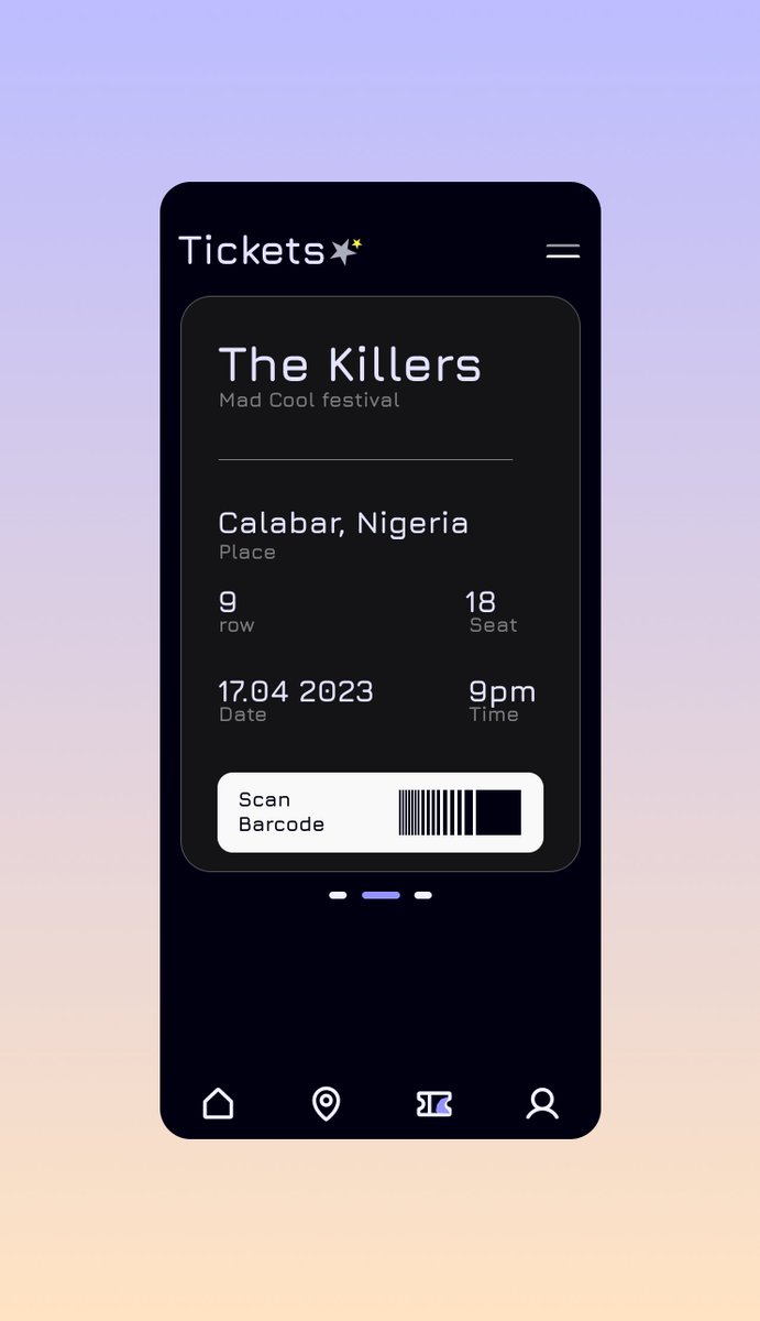 KENOPLUG's tweet photo. Event Ticket app design🥲⚠️

Tools= figma
Fonts= Jura
Plugins= phosphur icon
Time= 6+ hour
Additional skill= UX research  (2+ hours)
#uidesign #appdesign #webdesign #uxdesign #figma #uiux #uiuxdesign #uiinspiration #designinspiration #portfolio threads https://t.co/otXjZzyZh7