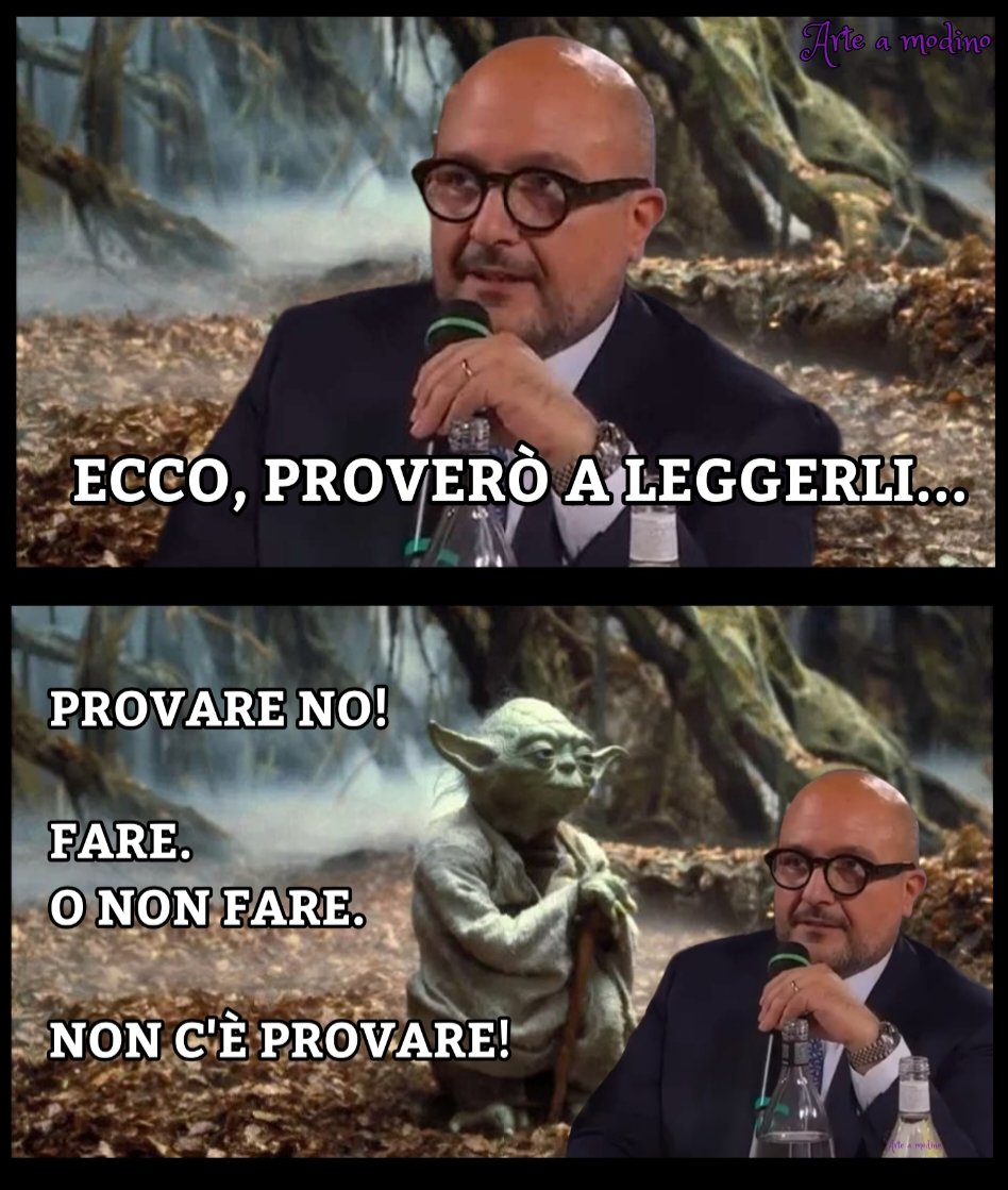 Arteamodino's tweet photo. Verso il lato oscuro andando sta.
#sangiuliano #premiostrega #PremioStrega2023 #yoda #provare https://t.co/MIuRY1vWqT