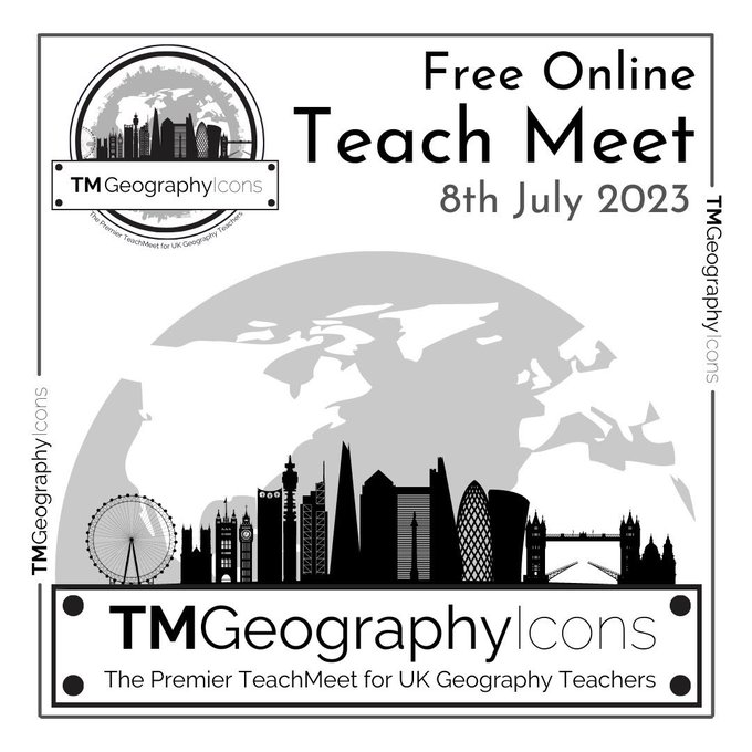 RogersHistory's tweet photo. Starting in a few hours! @geogicons kicking off at 10am with a range of teacher-speakers - completely free CPD at it's best. Register here to watch live and/or the recording on-demand via the same link https://t.co/InFHvum48G #tmgeog with @OUPSecondary @DTW_Education https://t.co/CmVFYwhkdp