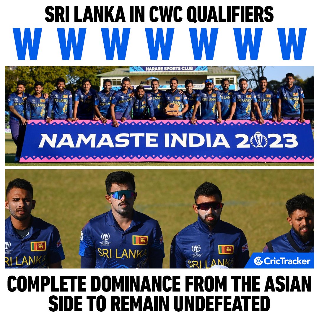 Sri Lanka have booked their ticket to India for the ICC World Cup in some style🔥

#SriLanka #CWCQualifiers