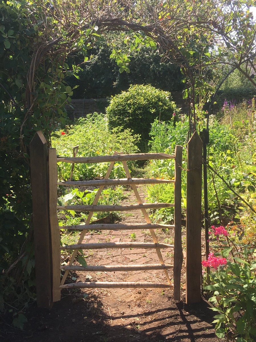 New gate on the vegetable plot …..it is made from hazel and ash from Launde Wood 🪵 …💗