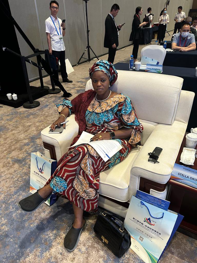 NeximBank's tweet photo. Stella Okotete, Executive Director, NEXIM Bank during the Promotion Conference for African  Countries at the China-Africa Economic &amp; Trade Expo.
#nexim #promotionconference #africa #china #trade #expo https://t.co/TA22pGy3cz