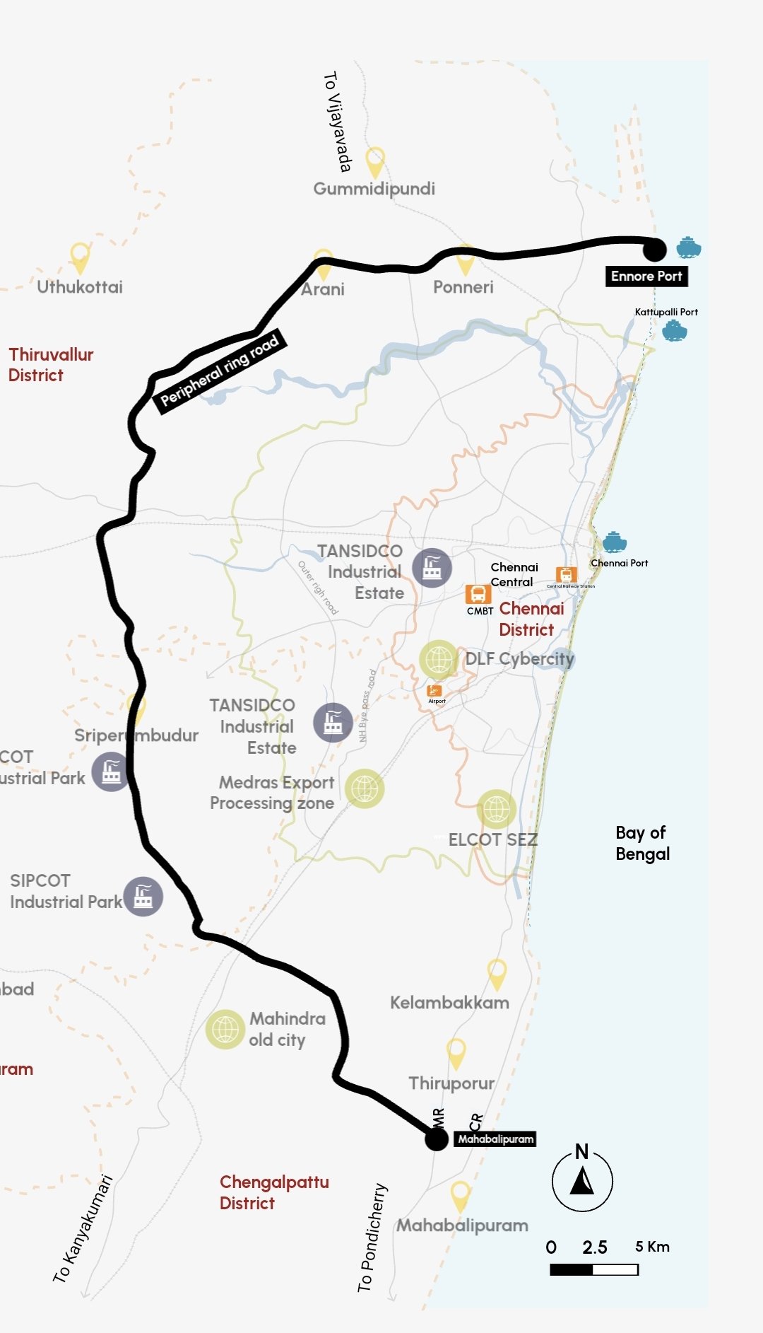 Chennai Peripheral Ring Road work gets a boost - The Hindu