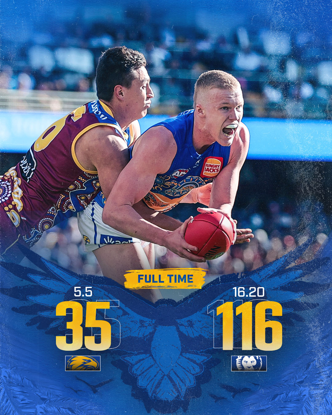 West Coast Eagles on Twitter: "Knocked down in Brisbane. https://t.co