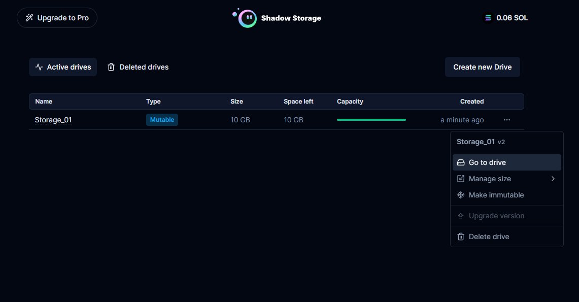 DefiVaults's tweet photo. I just bought 10GB of storage for 0.013 SOL (~$0.27).

@shadow_storage > Dropbox https://t.co/PaRLYo9AqW