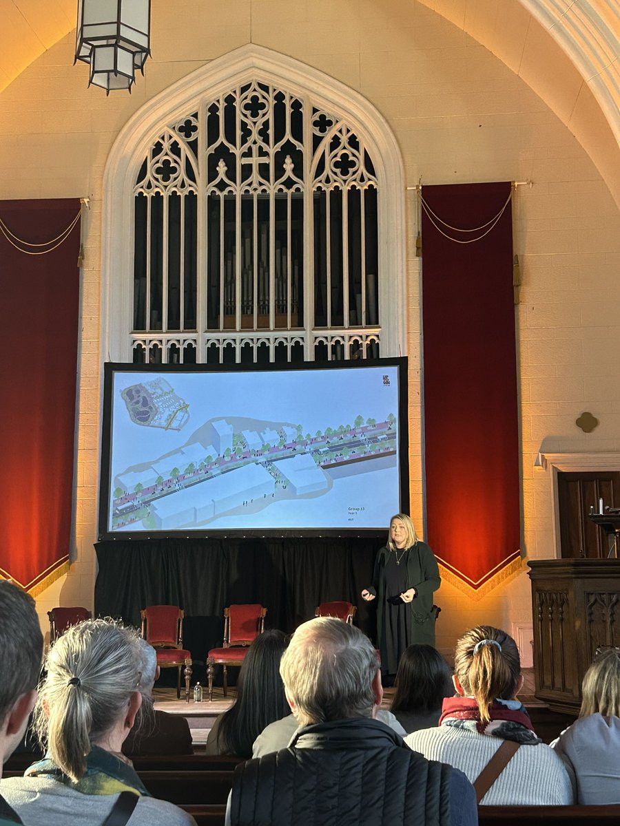 Natalie Allen from <a href="/urbanadvisory/">The Urban Advisory</a> talking about the students work.