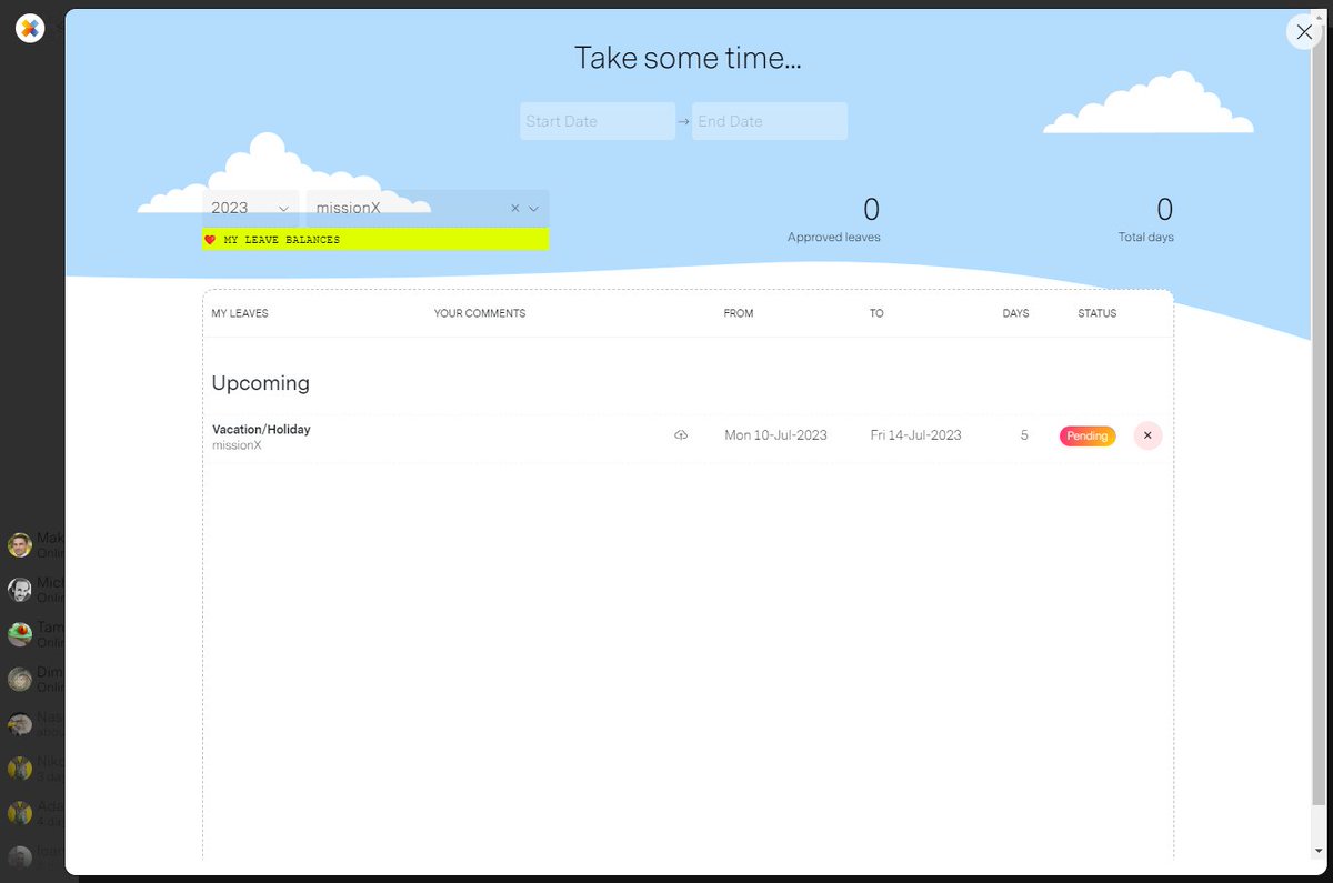 MissionXai's tweet photo. Just in time for summer. All new Leave and Holiday tracking. Enterprise made WOW! 🏖️

#holidays #missionX #leaves 🏖️ https://t.co/6LVh7PEq6i