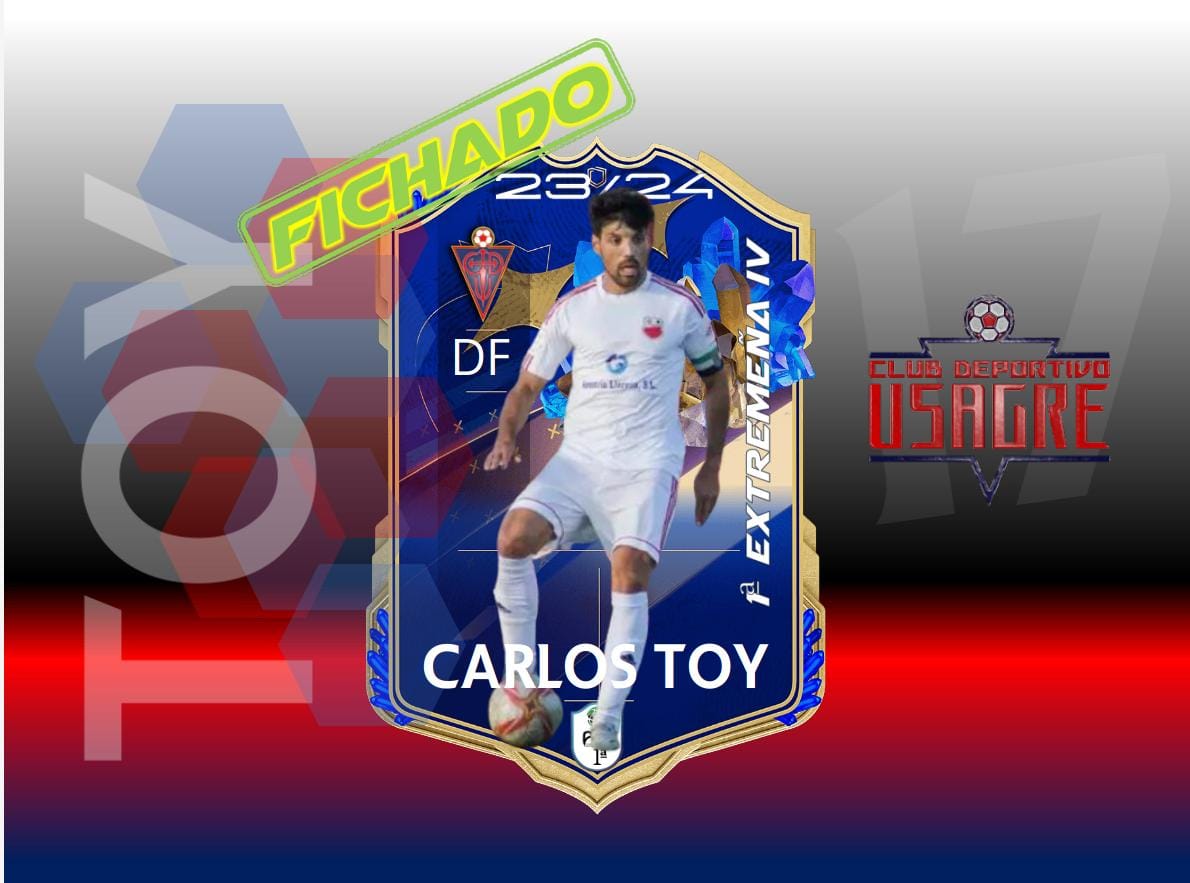 CDUsagreO's tweet photo. 💣💣 F I C H A D O ❗❗

CARLOS TOY

El defensa y capitán del Llerenense se incorpora al proyecto Usagreño.

Pieza importantísima para formar una defensa de lujo.

B I E N V E N I D O   A   T U    C A S A   A R T I S T A!! https://t.co/fw3q2ljamN