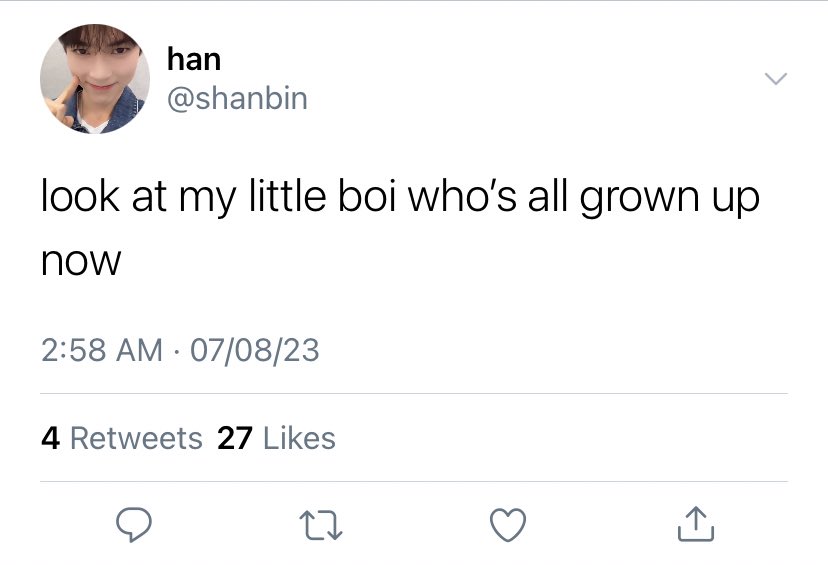 taleseone's tweet photo. Never Grow Up

a #familyz few tweets au wherein ..

— Yujin is entering a new chapter of his life as a college student. He moves into his new apartment, leaving his childhood room behind; trying to pack all his life in one suitcase made memories flashback. https://t.co/yygxLHnaZV
