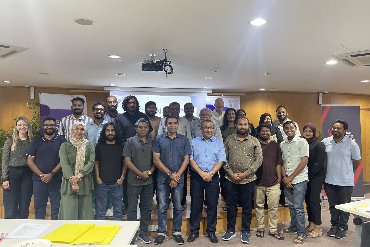 @DilrukshiH @UKinMaldives @Alinea_Ideas @EU_Maldives @ifjasiapacific Thank you to all our partners for the critical support to ensure a successful training for journalists ahead of the 2023 presidential election. @UKinMaldives @EU_Maldives @Alinea_Ideas @ifjasiapacific @mmc_mv @ElectionsMv @DilrukshiH @alangeere @mjunayd @naaif