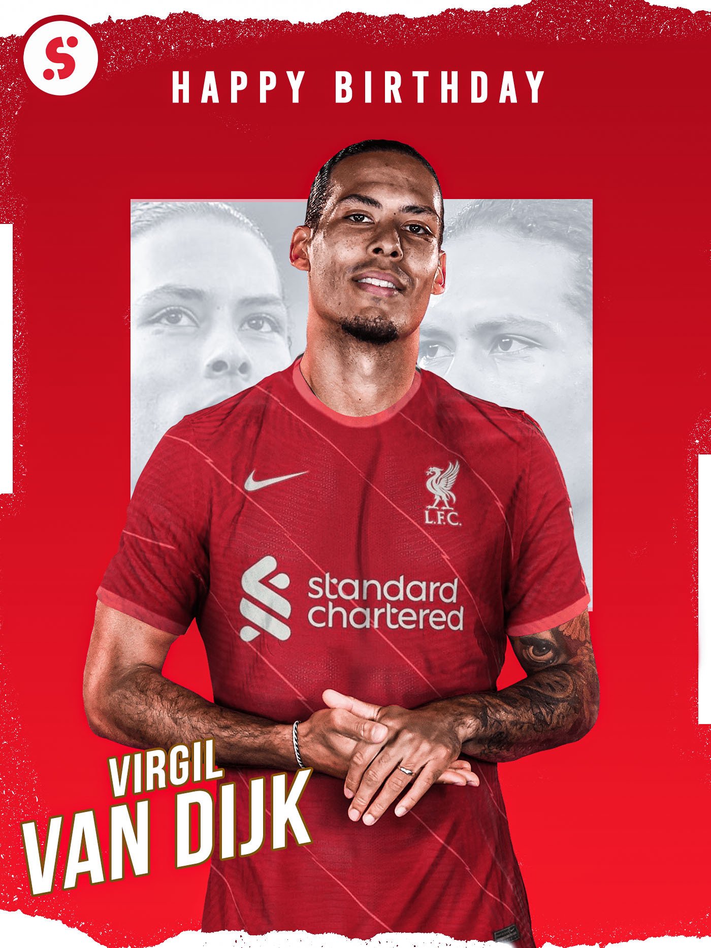 \"He\s Virgil Van Dijk\" Happy Birthday 