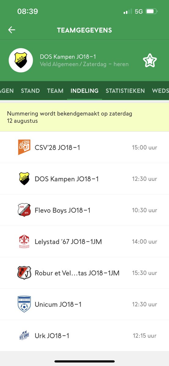 Competitie-indeling is bekend! Wij zijn ingedeeld in Divisie 6-I Oost! Mooie uitdaging met bekende ploegen. #competitieindeling #divisie