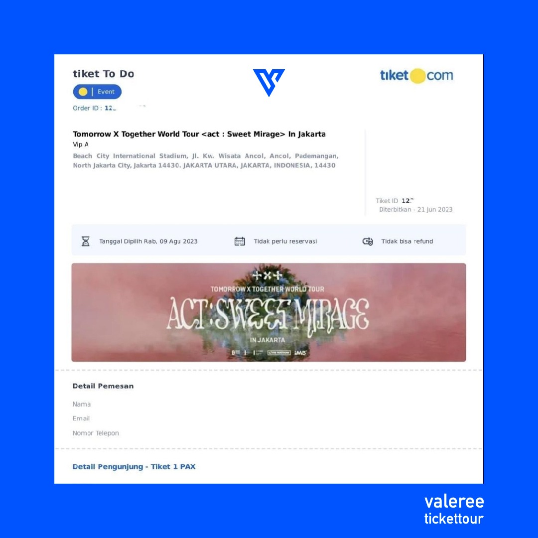 WTS TXT World Tour in Jakarta 
VIP A 
Rabu, 09 Agu 2023
Price : DM Your Offer
Stock : 2 Tiket VIP A

Catatan : Pihak valereetickettour (a.n pemilik tiket) akan ke lokasi untuk tukar tiket.

@valereetickettour #txt #txtjakarta #wtstxt #txttiket #txtinjakarta #TOMORROW_X_TOGETHER