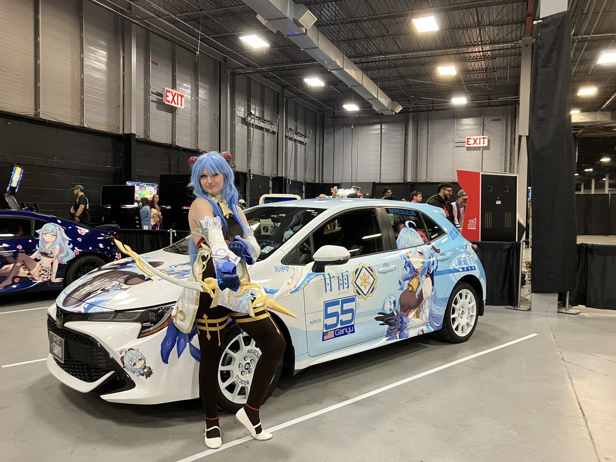 SharkWtip's tweet photo. Been a while since I've uploaded to Twitter. Here's some photos from the last Con I was displaying at. #itasha #toyota #toyotacorolla #corolla #Sparco #Toyotires #Toyo #Proxes #ProxesR88R #Itashaculture #Animenext #Jdm #GenshinImapct #genshintwt #Ganyu https://t.co/5M3ugI2aej