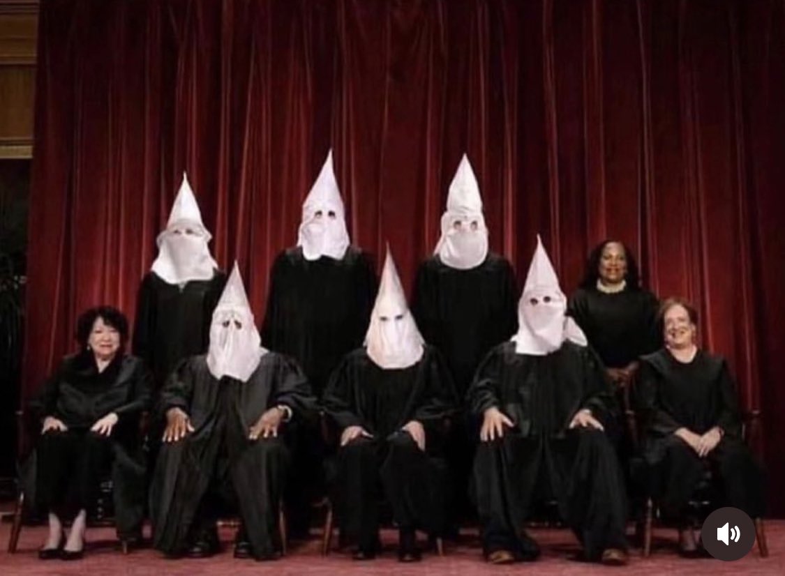 Ladies and gentlemen - the Supreme Court of the United States of America. #America #SupremeCourt #racism #bribesAreWelcomed #cnn #foxnews #msnbc