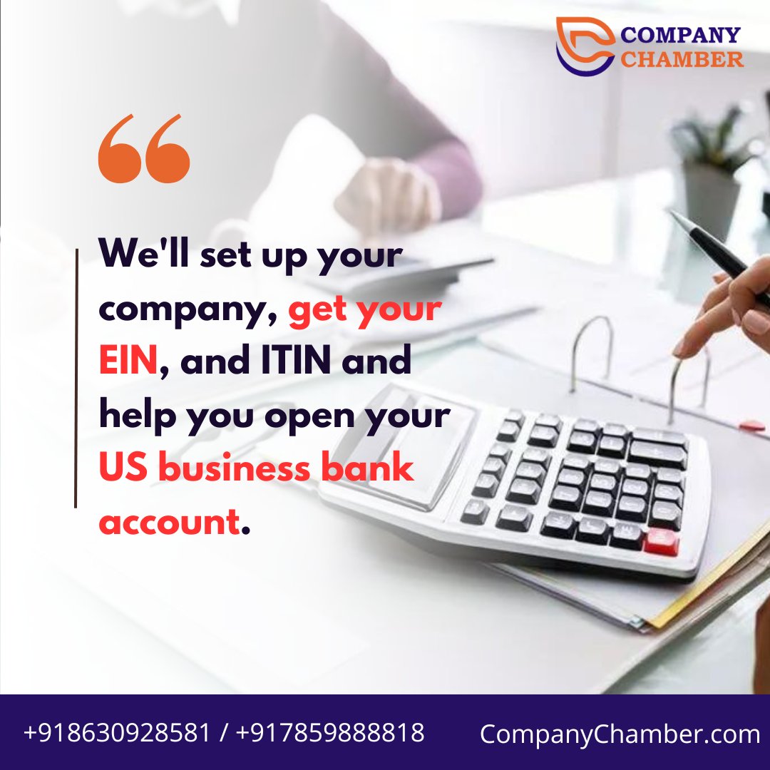 CompanyChamber's tweet photo. CompanyChamber is your one-stop solution for setting up your company and navigating the complexities of starting a business in the US. 
📞+918630928581 / +917859888818
🌐 info@companychamber.com
👉https://t.co/yUDCcXNxk9
#CompanyChamber #BankAccount #EIN #usacompanyformation https://t.co/BcM7ZD9cvj