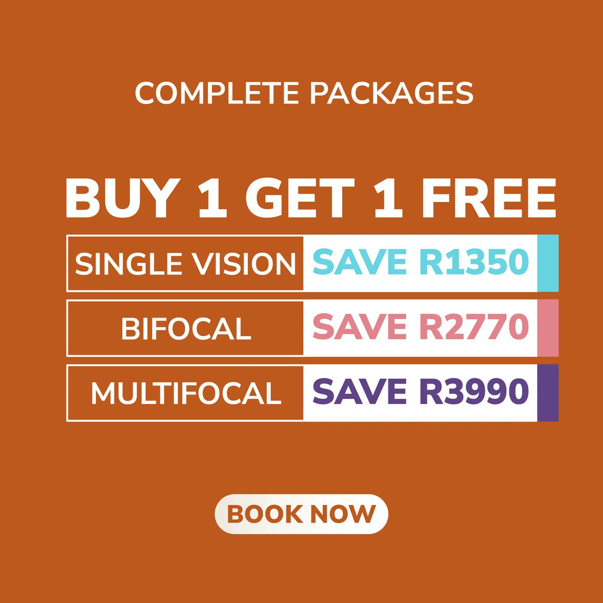 BaywestmallPE's tweet photo. Save R1350 this winter on #torgaoptical’s Buy 1 Get 1 FREE promotion. You can get a frame for you and a frame for hubby, wifey, bestie, or even gogo!
Offer available on single vision, bifocal and multifocal glasses and includes lenses! Book now at #TorgaOptical in #BaywestMall. https://t.co/KBPn8CAEJq