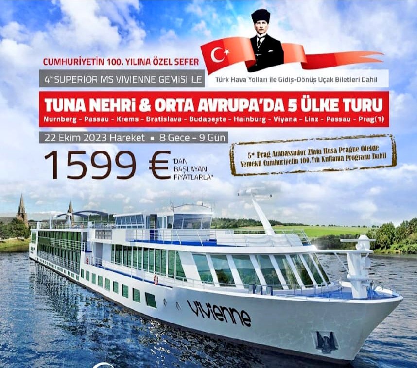 Gelin Cumhuriyetimizin 100.yıl coşkusunu hep birlikte yaşayalım.
Bu muhteşem turu kaçırmayın.
Ayrıntılı bilgi ve rezervasyon👇
05533949191
#tuna #River #travelagent #TRAVELLER #cruise