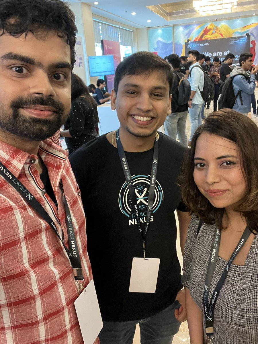 Day 2 <a href="/ReactNexus/">React Nexus</a> .  Keeping off with lot of catch up and understanding interesting work other devs are doing  <a href="/TechiePriyaRnjn/">⚛</a> <a href="/_syadav/">Sudhanshu Yadav</a>