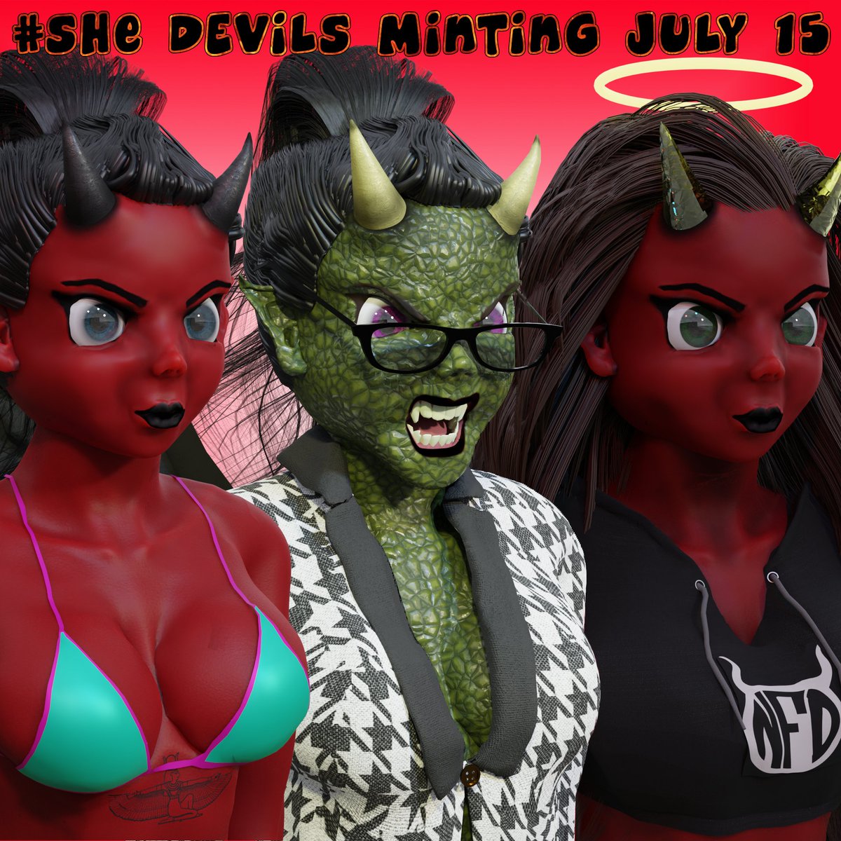 😍 Come and meet my new friends
🔥 3050 Unique #SheDevils
🗓️ Minting July 15th
💰 Public Mint = 80 $ADA
🤯 Whitelists still available
💰 Whitelist Mint = 70 $ADA
🥰 Join our Discord Community
🌐 discord.gg/thetrifecta
😘 See you there!