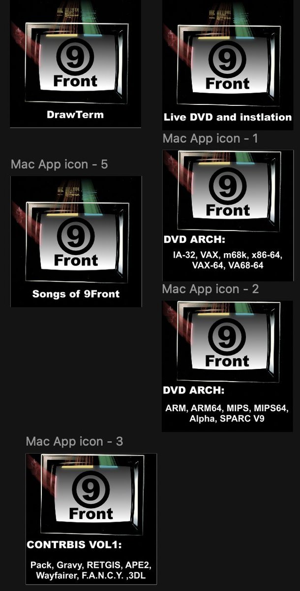 ludbald's tweet image. I thought of some release artwork for #9front, however by the standards of that community i think, it looks too "professional".
