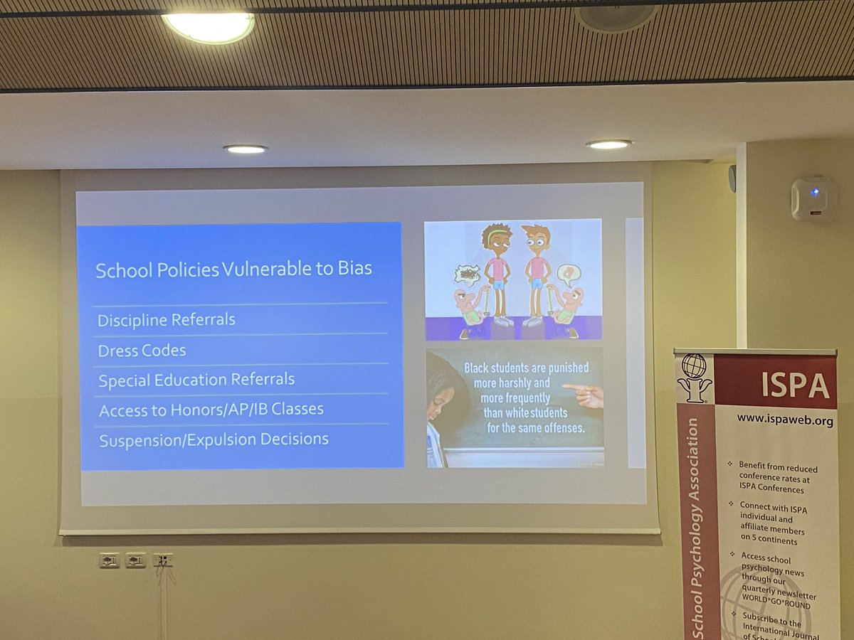 Olympia Palikara (@olympiapalikara) on Twitter photo Powerful messages from <a href="/cmonique1023/">Celeste Malone</a> <a href="/2023Ispa/">ISPA Conference 2023</a> keynote speech highlighting,among other things, school policies that are particularly vulnerable to bias: discipline referrals; dress code; special education referrals; suspection decisions Powerful messages from <a href="/cmonique1023/">Celeste Malone</a> <a href="/2023Ispa/">ISPA Conference 2023</a> keynote speech highlighting,among other things, school policies that are particularly vulnerable to bias: discipline referrals; dress code; special education referrals; suspection decisions