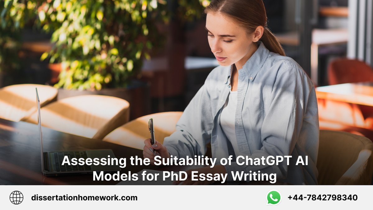 DissertationWrk's tweet image. Read this blog about Assessing the Suitability of ChatGPT AI Models for Ph.D. Essay Writing

Explore:- shorturl.at/fmnuV

#AIdissertationwriting #essaywritingservice #essaywriting #AIdissertationwriter #dissertationwriting #dissertationwritingservices