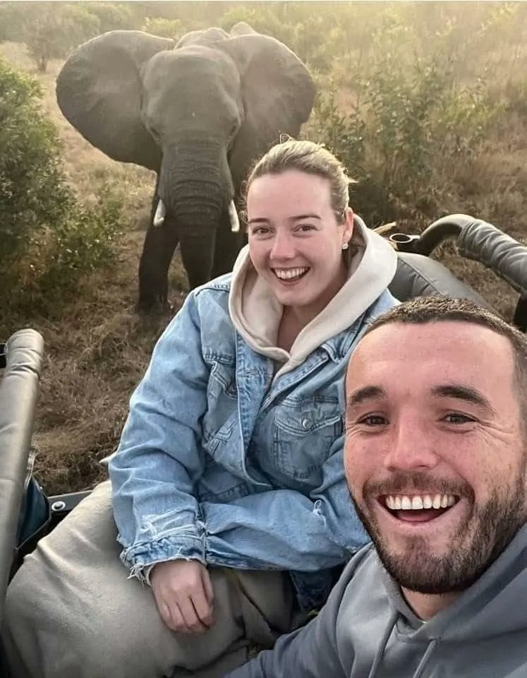John McGinn oblivious that this elephant is a Derby County fan and hasn’t forgotten the goal he scored in the 2019 play-off final