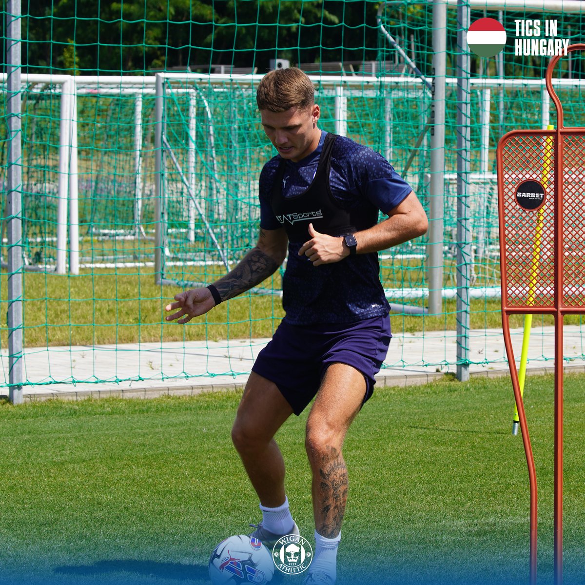 Back on the grass @JasonKerr08... 👌 #wafc 🔵⚪ #TicsInHungary 🇭🇺