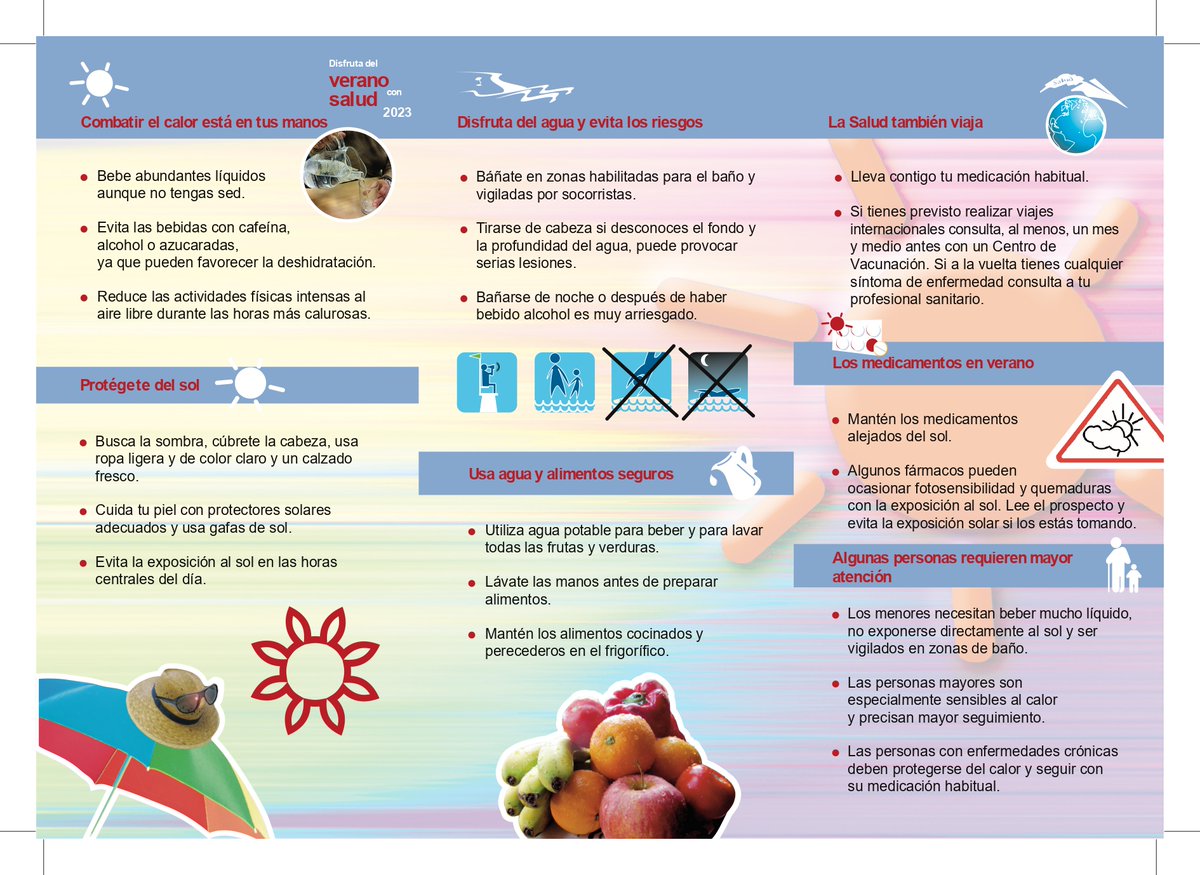 sanidadgob's tweet photo. 🚨 Aviso especial @AEMET_Esp por #OlaDeCalor 

🔸Sigue las recomendaciones @sanidadgob 

https://t.co/1Cngx3EV8N

🔸Mantente al tanto de los niveles de riesgo en tu provincia

https://t.co/ovwjJJmuRc

#PlanVERANO2023 https://t.co/x1zvASv1pk