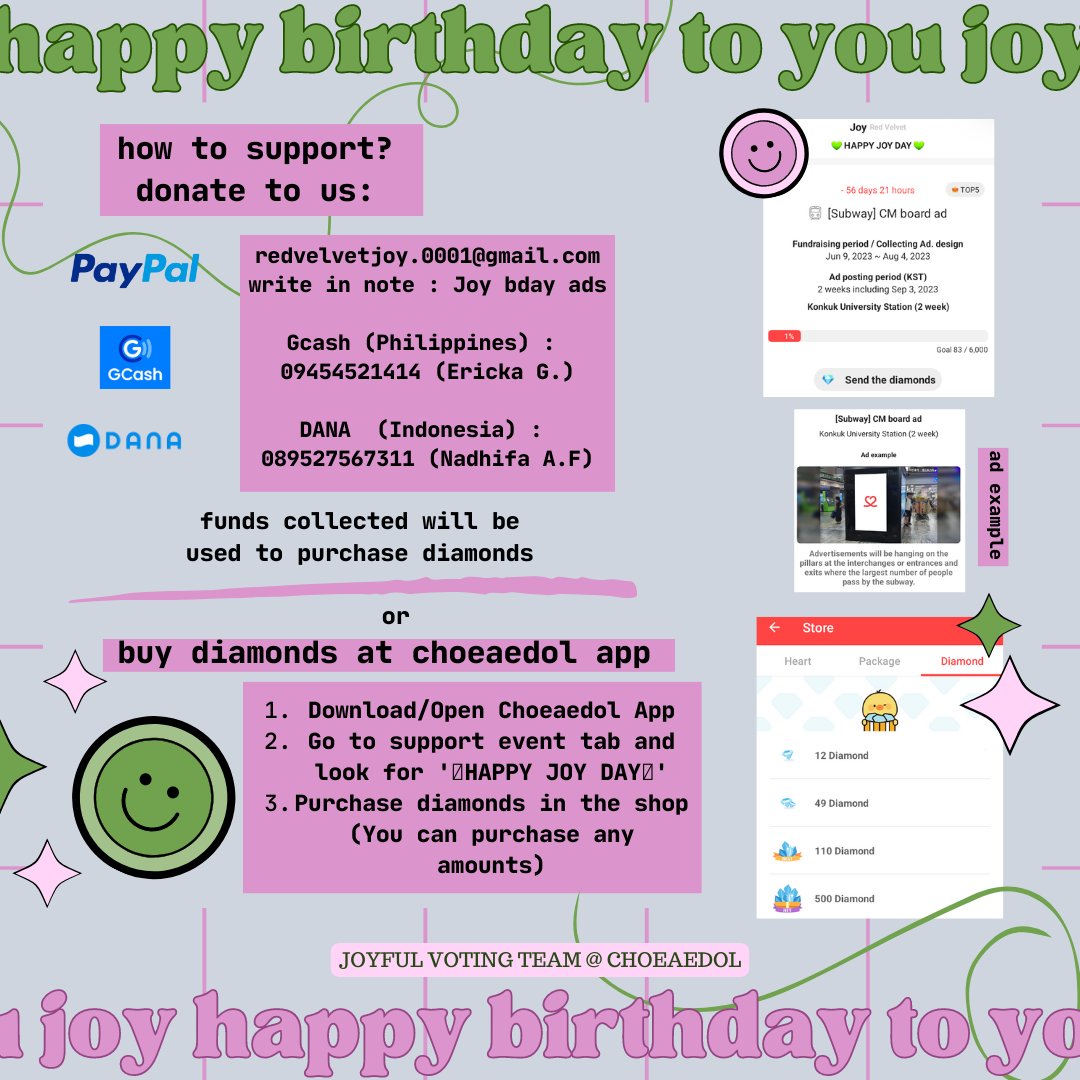 Joyful Voting Team (Choeaedol) (@joyfulvt) on Twitter photo We have reached 26% of our goal 🙆♀️🥳💚
You can donate any amount for us to reach our goal:
🔗docs.google.com/forms/d/e/1FAI…
If you have diamonds, you can directly drop them here:
🔗myloveidol.com/supports/1722?…
#JOY #조이 #레드벨벳 #RedVelvet #ParkSooyoung #레드벨벳조이 <a href="/RVsmtown/">Red Velvet</a> We have reached 26% of our goal 🙆♀️🥳💚
You can donate any amount for us to reach our goal:
🔗docs.google.com/forms/d/e/1FAI…
If you have diamonds, you can directly drop them here:
🔗myloveidol.com/supports/1722?…
#JOY #조이 #레드벨벳 #RedVelvet #ParkSooyoung #레드벨벳조이 <a href="/RVsmtown/">Red Velvet</a>