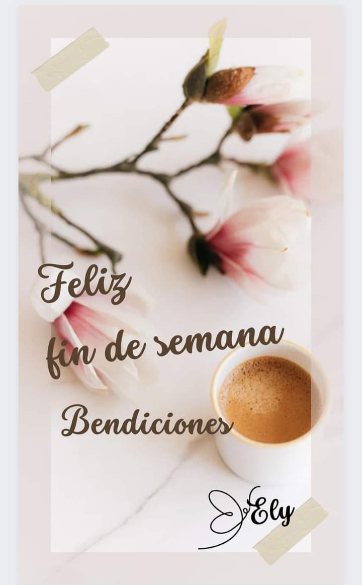 Buenos días ☕⚘🥰
Feliz fin de semana mi Gente linda 💙💖
#Sabado #8Julio