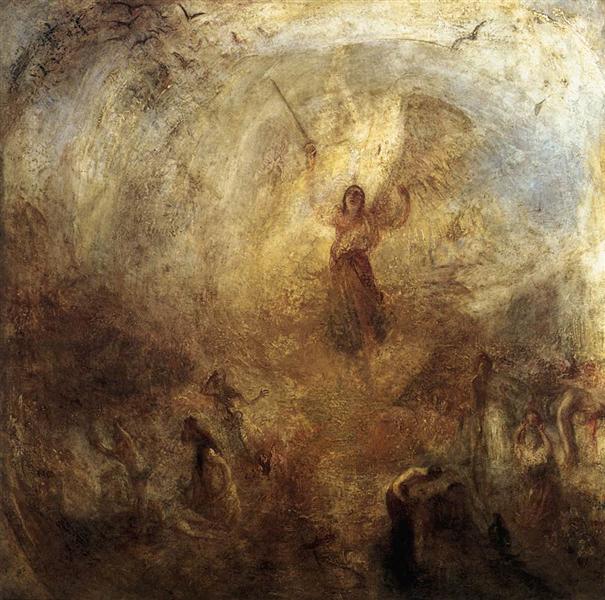 MrEwanMorrison's tweet photo. "The Angel Standing in the Sun" (1846) by J.M.W. Turner. An image painted in Turner's last years in which he retreated from social life.  His much contested last words were:  "The Sun (or Son) is God" https://t.co/G6qZ6Mn9Hz