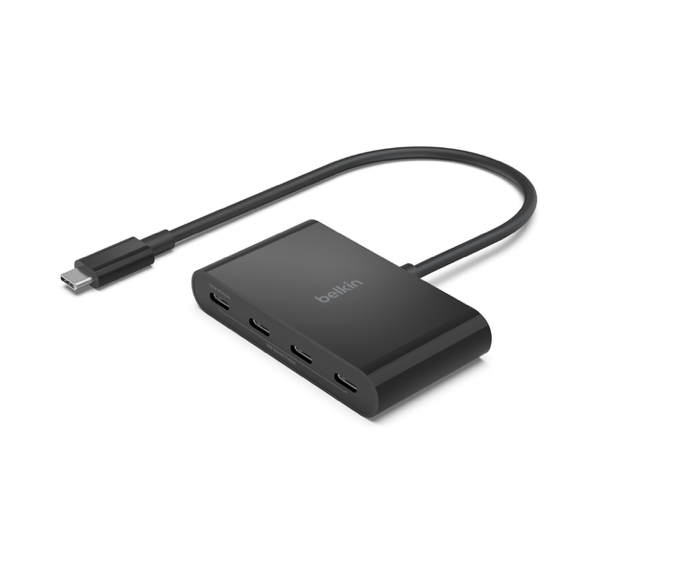 DIGAME_Leuven's tweet image. Nieuw van Belkin: USB-C/4-poorts USB-C-hub met twee keer snellere gegevensoverdracht dan bij de standaard hubs op de markt. #belkin #usbchub #