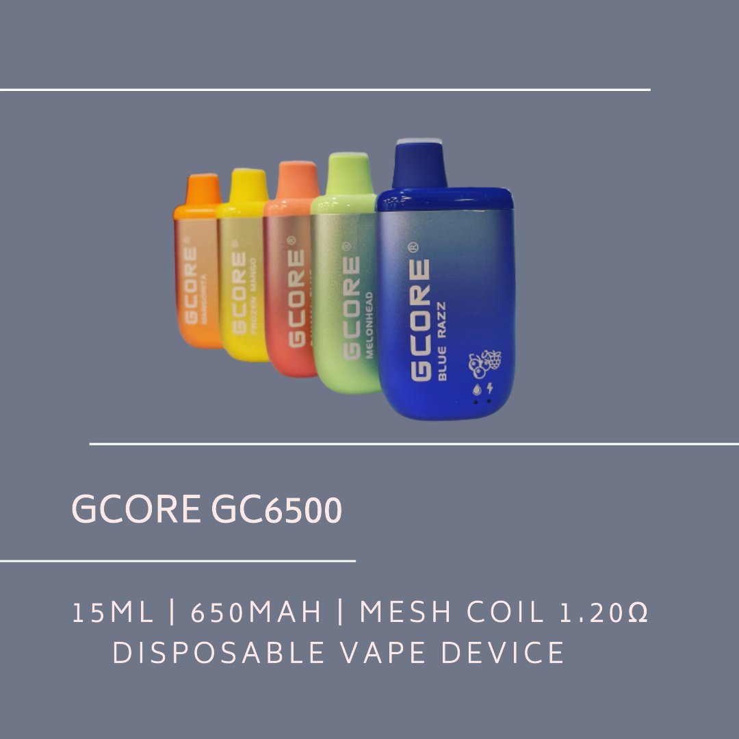 GCORE GC6500 is our latest disposable vape device.
The US market will soon welcome the GCORE GC6500, a disposable vape device.  #vapingcomunity #vapecapitol #vapeclouds #vape4you #vape4life #vape4lyfe #vapecommunity #premiumeliquid #gcorevape #vapingisnotacrime #vapeadvocacy