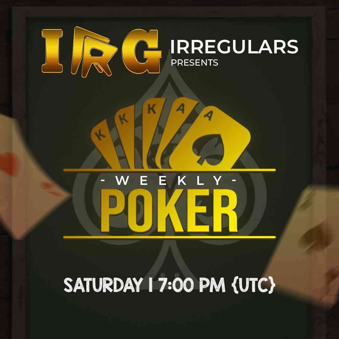 Join us for poker later today!

pokernow.club/mtt/irg-poker-…
#CNFTCommunity #Cardano